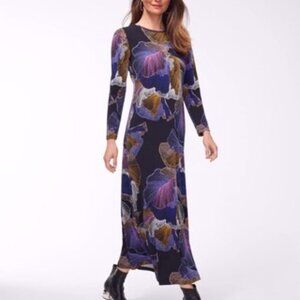 Chico's Column Midnight Breeze Maxi Dress in "Florentia Plum"-SMALL-NWT